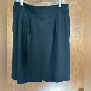 Ann Taylor Loft 100% Wool Black Skirt Size 10